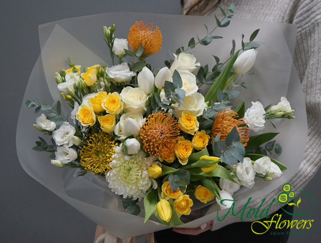 Bouquet with Tulips ''Harmonious Colors'' photo